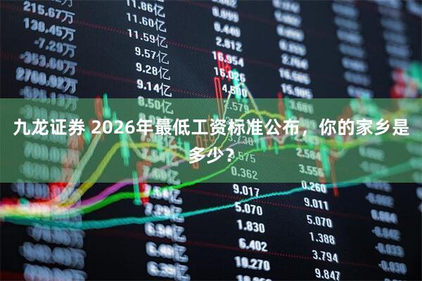 九龙证券 2026年最低工资标准公布，你的家乡是多少？